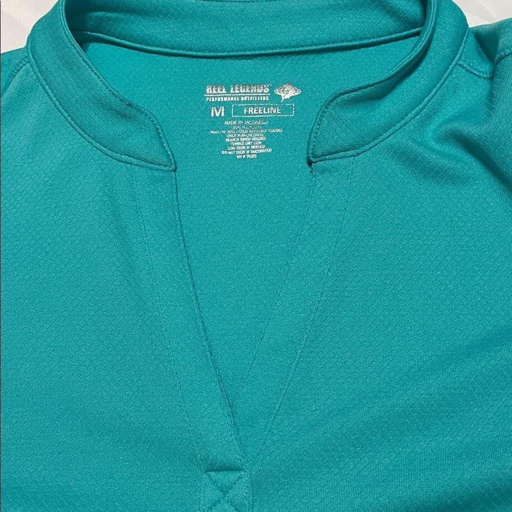 Equipment Teal V-Neck Top